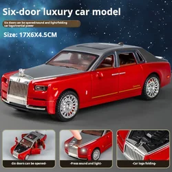 1:32 Simulation Rolls-Royce Phantom Model Car Model Ornaments Luxury Plastic Car Sedan Children's Toy Car Boy Collection