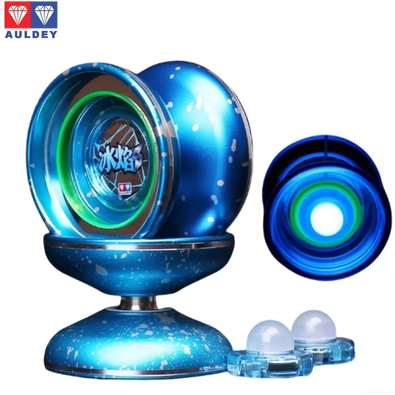 

In Stock AULDEY‌ Original Firepower Young King Professional Glowing Yoyo Ball Can Play Figure Model Collection Holiday Gifts
