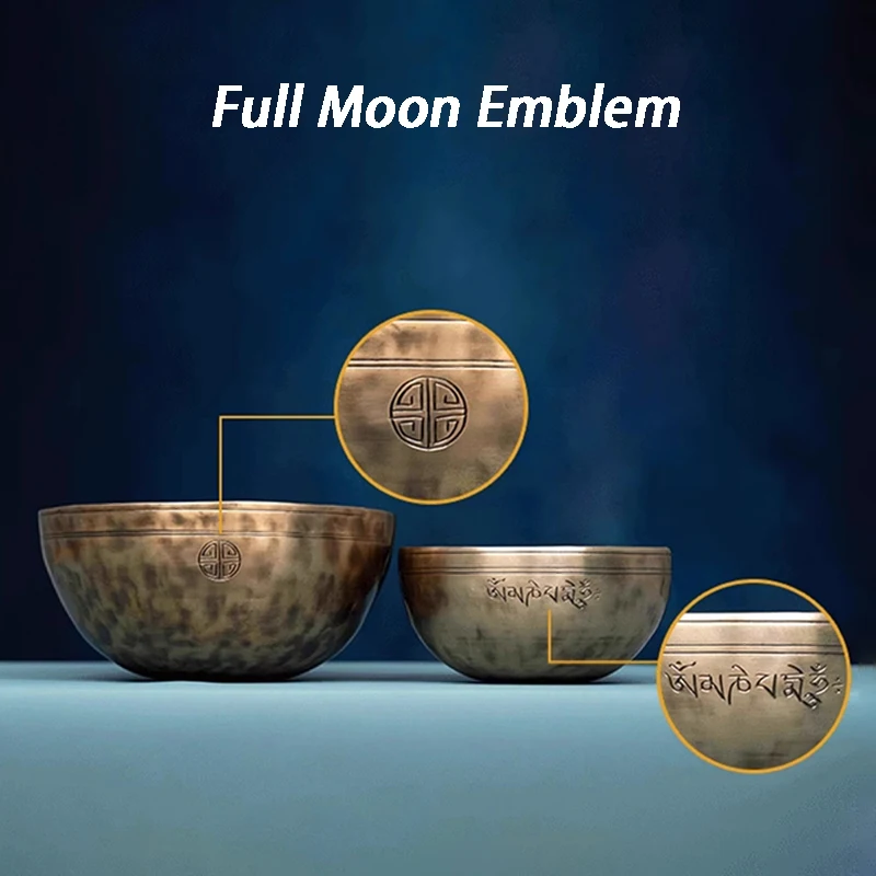 Nepal Klangschale, verdickte Vollmond-Klangschale, Meditation, Yoga, tibetische Klangschalen, Klangheilung, Musikinstrument