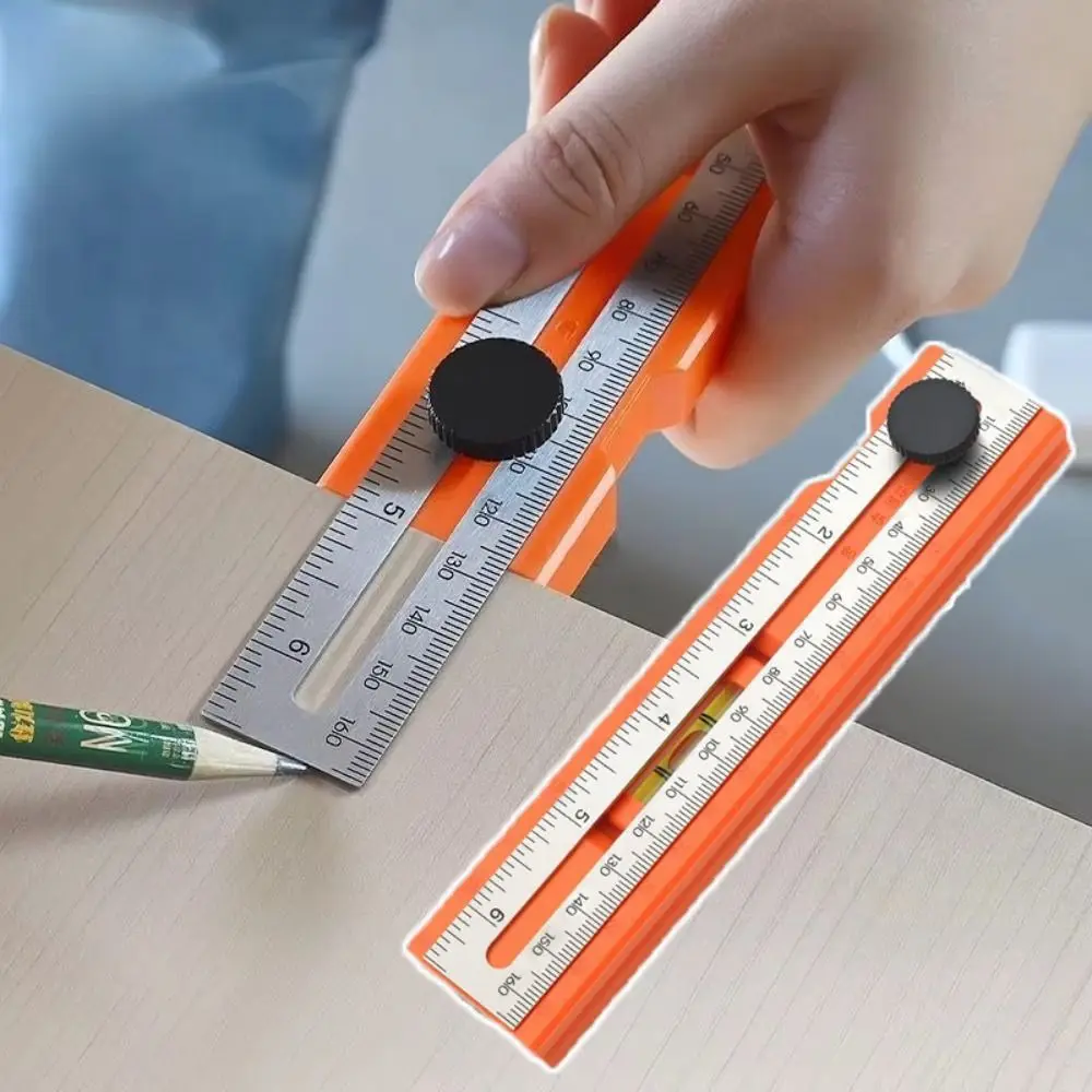 Multi-role Foldable Depth Measuring Ruler Adjustable Multi-angle Foldable Marking Ruler with Blisters Protractor Tools