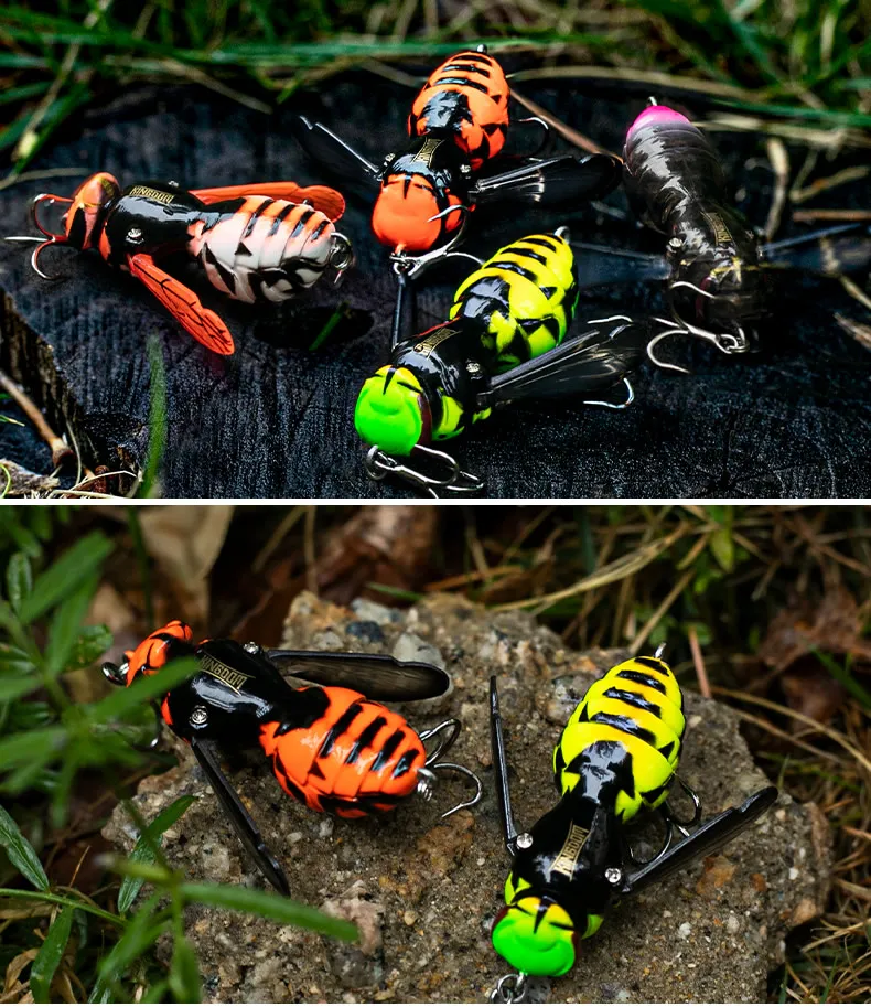Kingdom Wasp Crawl Bait Schwimmender Angelköder 4,2g/40mm 6,6g/48mm Insekten-Bionik-Swimbaits Oberflächenköder Künstlicher Harter Köder – Detail 17