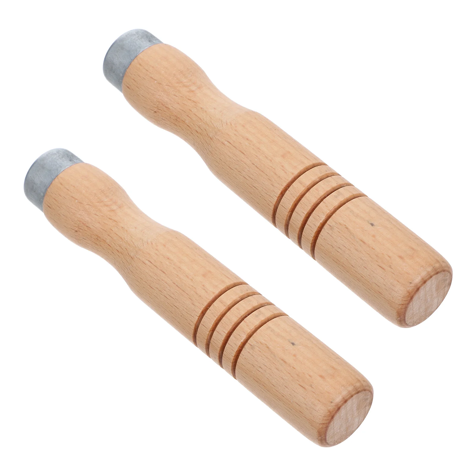 

2Pcs Heat Resistant Wooden Pan Handle Replacement Beech Wood Cooking Utensil Handle for Frying Woks Cookware