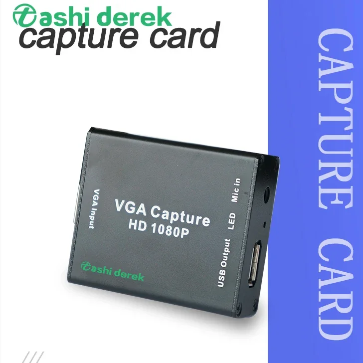 VGA Converter Plug-and-play USB Port HD Video Vga-to-usb Capture Device Vehicle DVR USB2.0 Output Vga Input 1080P
