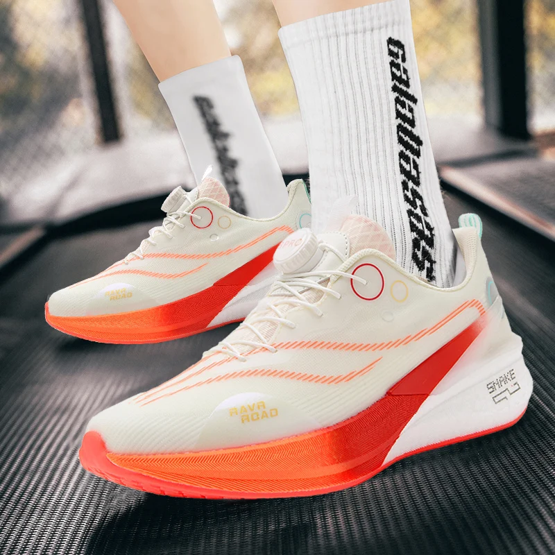 2026 New Arrival Boys Running Shoes Rotating Button No-tie Breathable Mesh Sneakers for Teenagers Sports Training Lightweight El