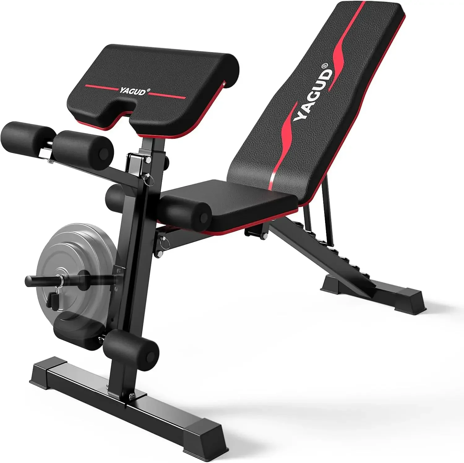 Weight Bench Press, Adjustable Workout Bench, Foldable Strength Bench | 8 Levels Adjustable, 880LBS Capacity Weight Bench with F
