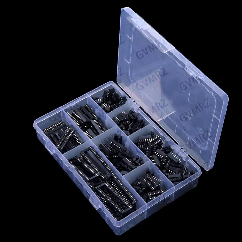 8Values 6P-40P ​​200PCS IC Socket Sample Package 6P 8P 14P 16P 18P 24P 28P 40P