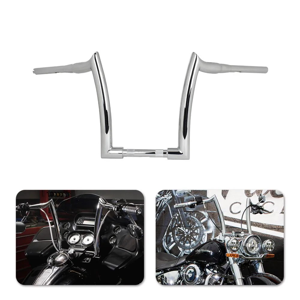 

14'' Rise Handlebar Steel Motor Motorcycle Fit For Harley Dyna Softail Touring