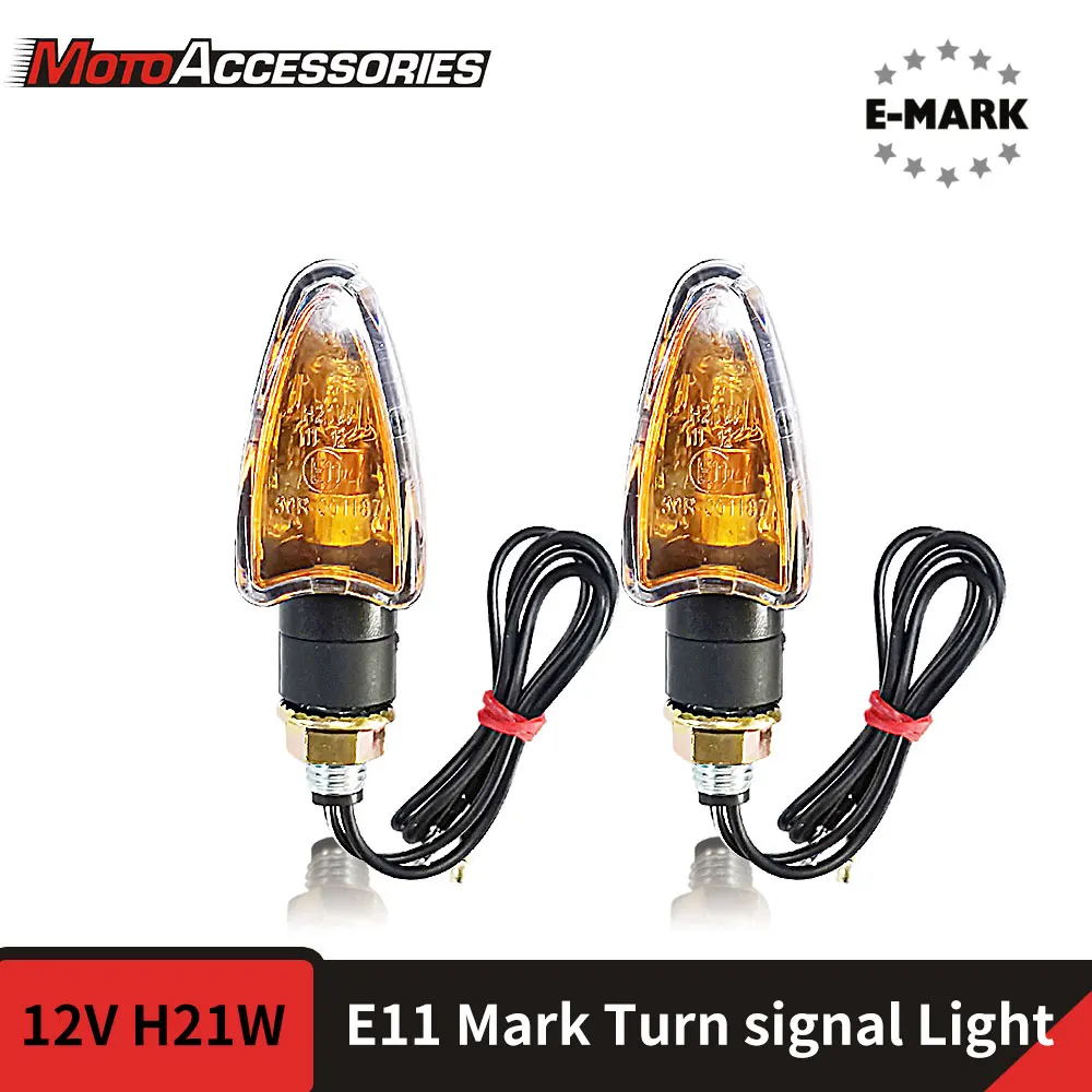 Motorcycle Indicator Turn Signa For Honda Kawasaki Suzuki Yamaha Universal l E-mark Approved LED Blinker Bulb Flasher Lights