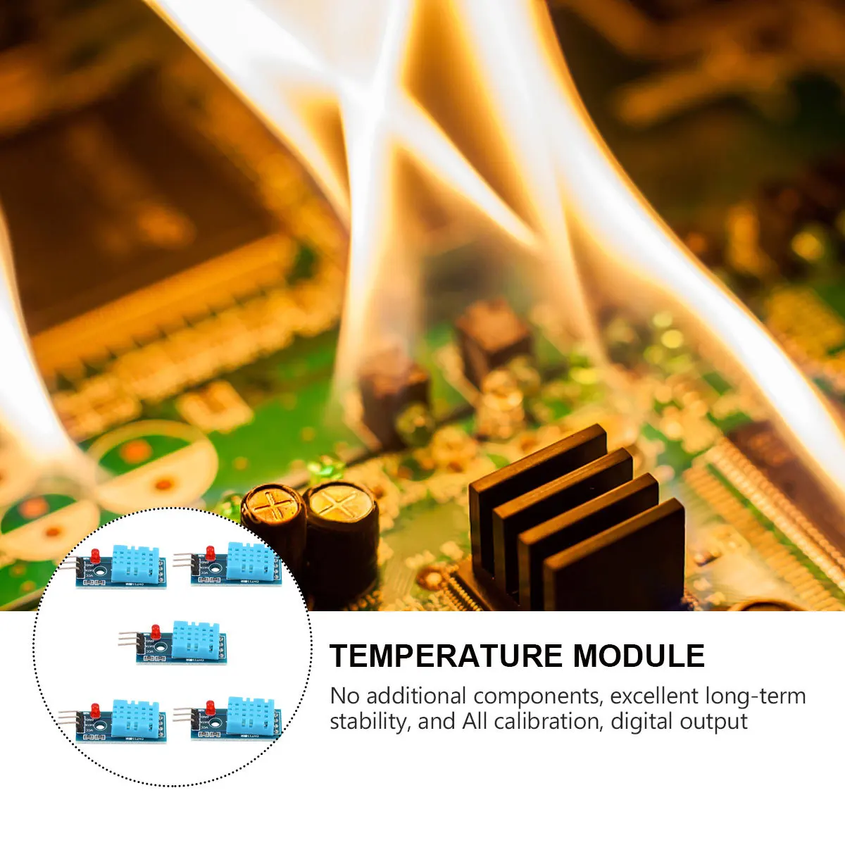 

5pcs Digital Sensor High-Quality Measurement For Relative Humidity Temperature Long-Term Stability Professional Measuring