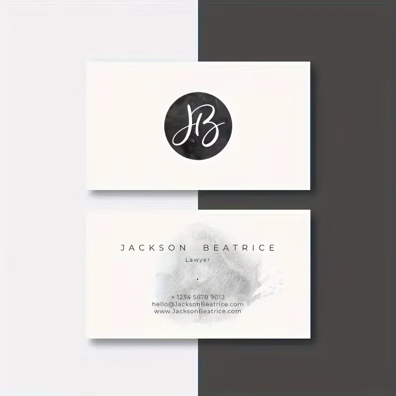 200-Pack Custom Business Cards with Personalized Photo Display Single/Dual-Sided Printing High-Quality Paper Standard Size 2.13x