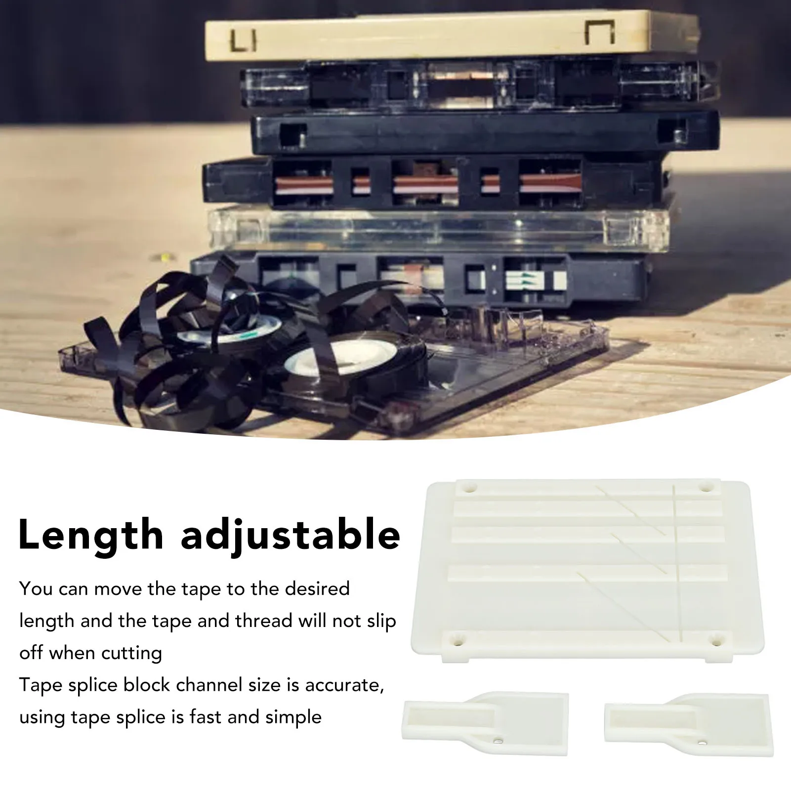 

1/4 10-дюймовый набор для сращивания ленты, набор для сращивания ленты с открытой катушкой-катушкой, профессиональная компактная регулируемая длина для магнитофона с катушкой
