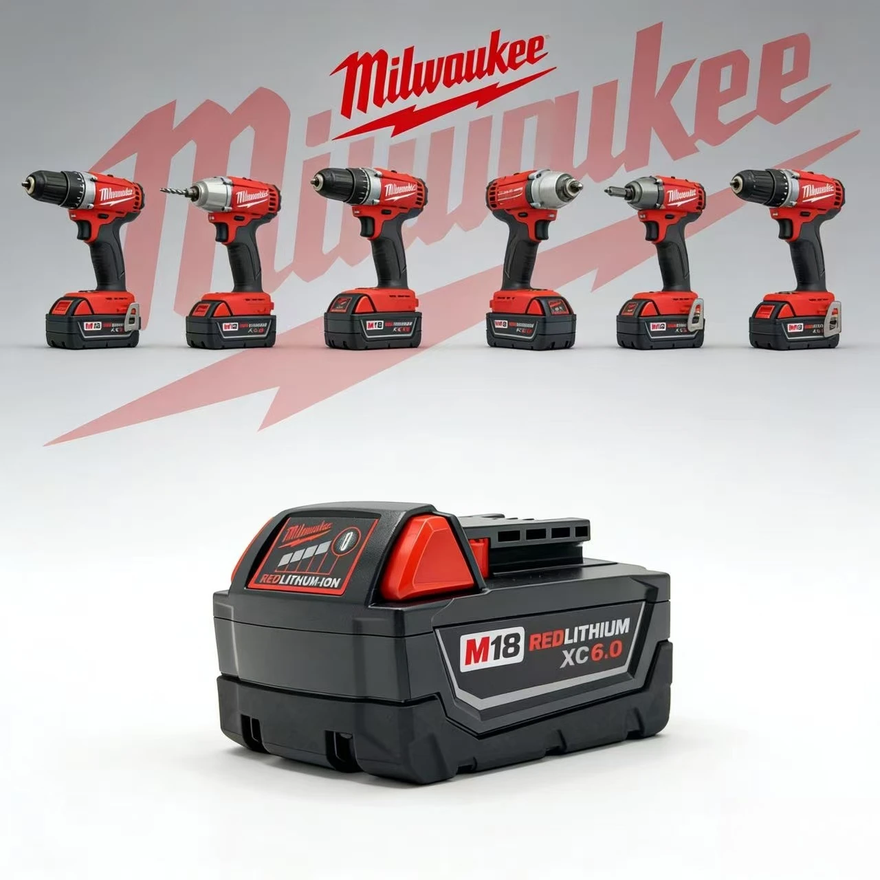 

100% Original Milwaukee M18 18V 6000mAh 8000mAh For Milwaukee M18B5 XC Li-ion battery 48-11-1815 2604-20 48-11-1850 charger