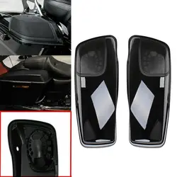 Motorcycle Light Black Saddlebag Speaker Lid Cover For Harley Touring Road King Electra Street Glide CVO FLHXSE 2014-2019 2018