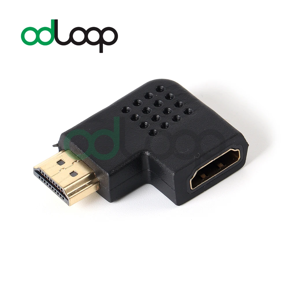 ODLOOP HDMI Converter 90 Degree and 270 Degree Right Angle Male to Female Adapter Coupler Adaptor 3D&4K Supported