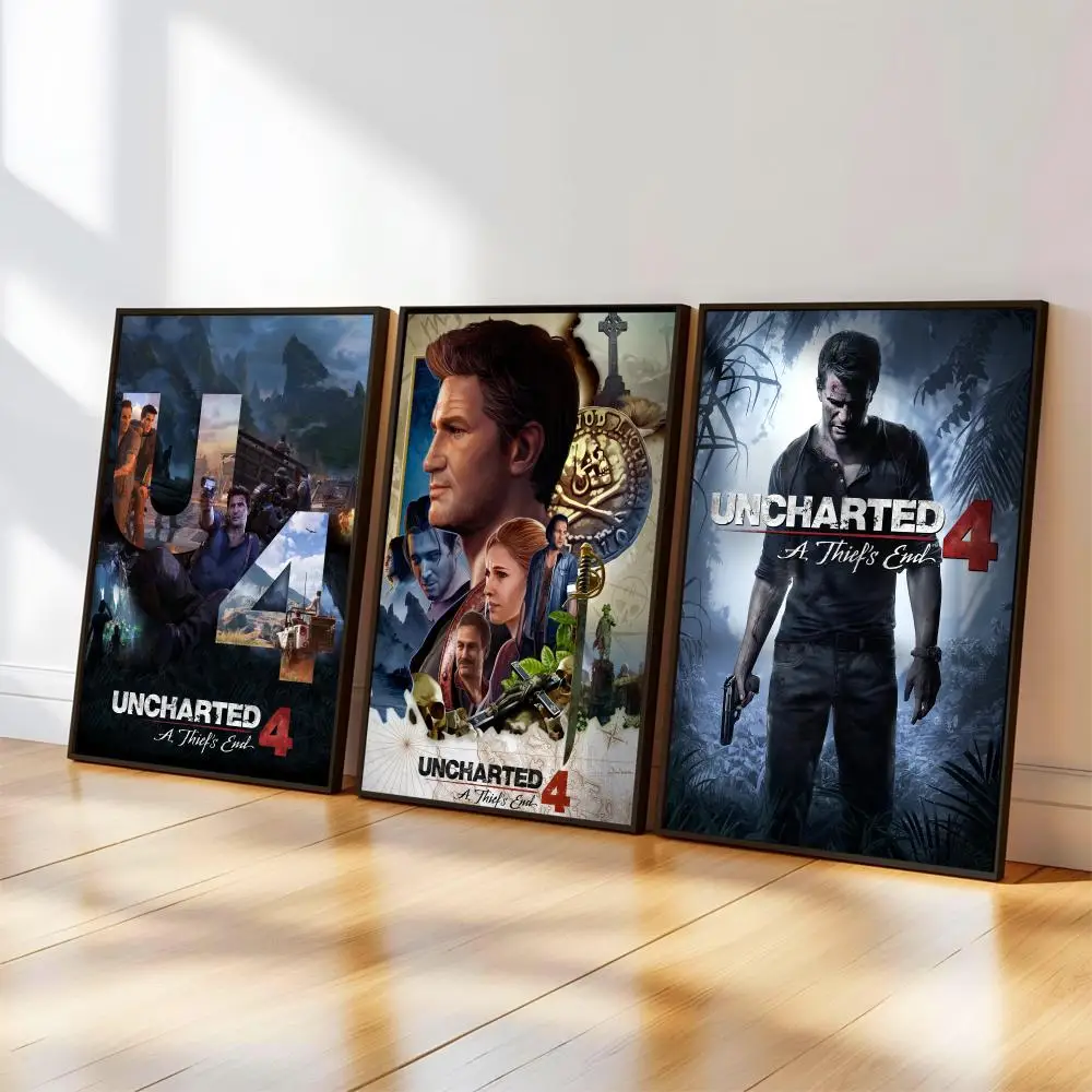 Game U-Uncharted 4 Poster Music Album Cover For Room Canvas Painting Print Art Home Wall Decor Picture Gift