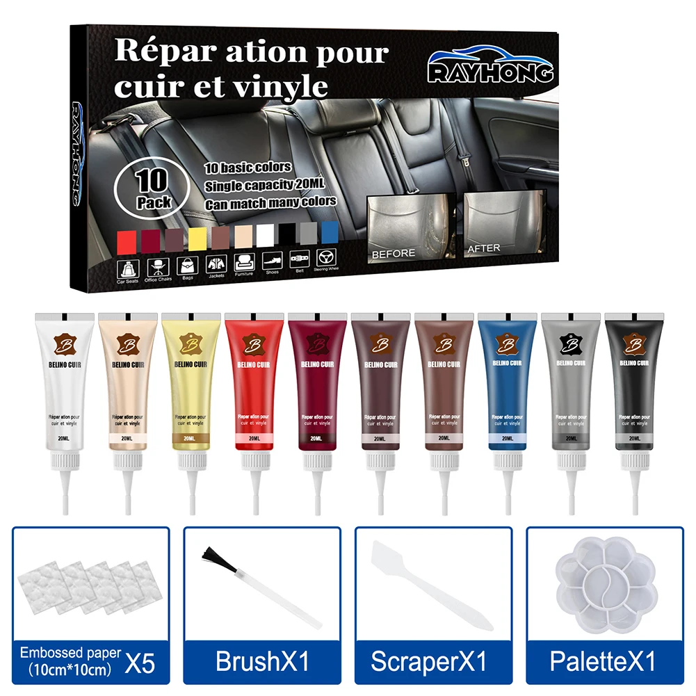 20ML Leather Repair Gel Car Seat Home Leather Complementary Repair Color Repair Refurbish Cream Paste Leather Cleaner