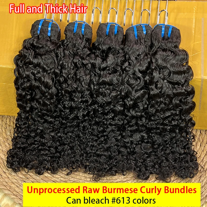 

18А класс необработанные бирманские вьющиеся пучки 100% человеческие волосы надувные необработанные вьетнамские волосы для наращивания полностью толстые высшего качества