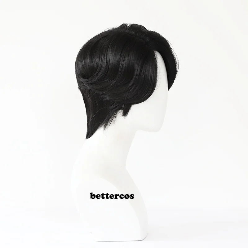 Saja Boys Jinu Wig Movie Cosplay KPOP Men Black 30cm Short Hair Star Demon Jinu Cosplay Wigs