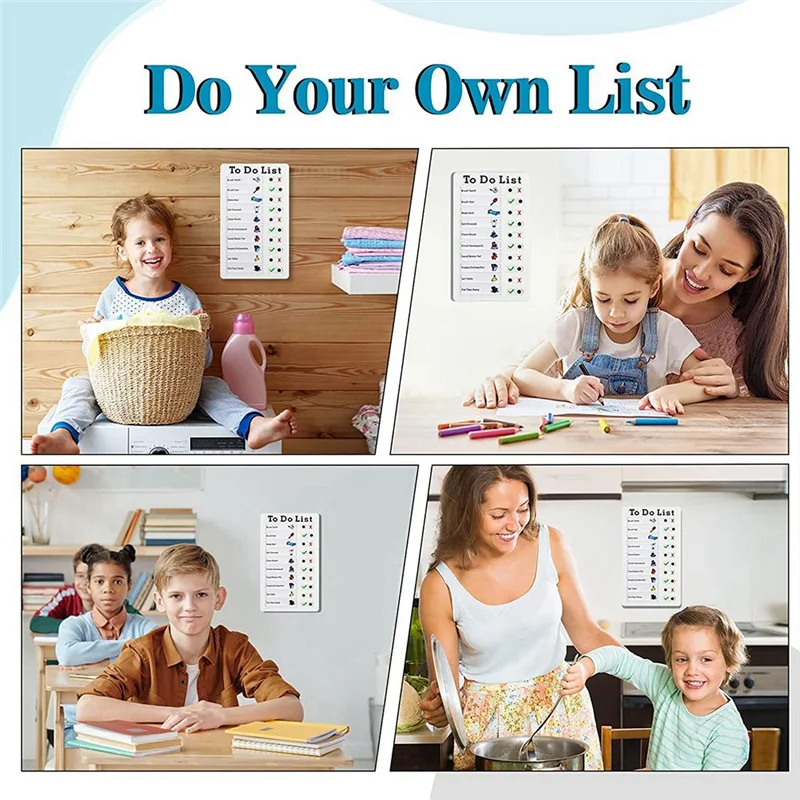 حزمة من 3 لوحات مذكرة، مخطط عمل بلاستيكي قابل للإزالة، قائمة المهام لوحات منزلقة مع 40 ورقة POS