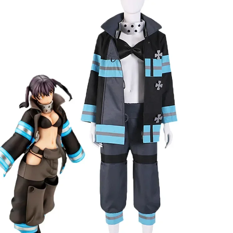 

Anime EnnEnn No Cosplay Shouboutai Tamaki Kotatsu Cosplay Costume Shinra Kusakabe Takehisa Hinawa Firefighter Uniforms Suit