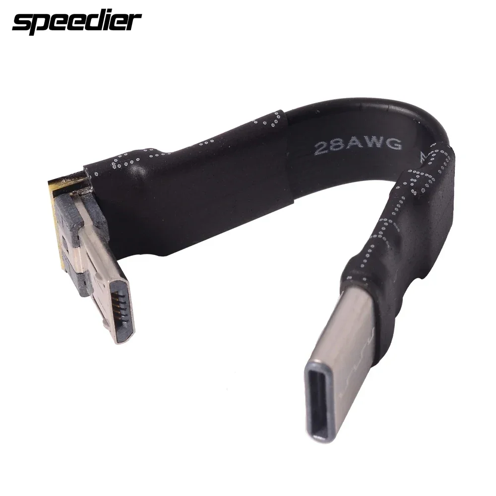 

ADT Micro USB 2.0 Male Cable 13Pin Flat Bare Cable Type-C To Micro-B USB Extension Power Cable DIY Built-in USB C Device