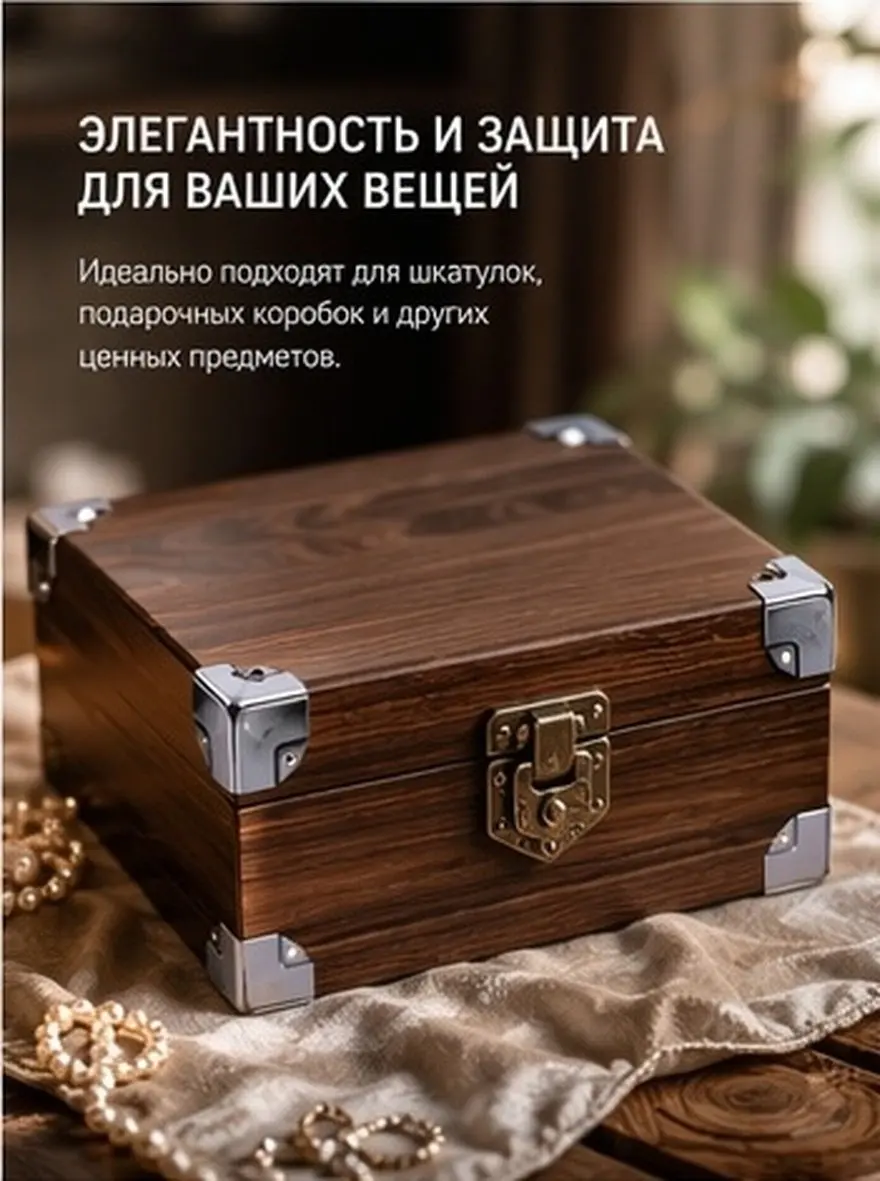 2Pcs Stainless Steel Aluminum Case Corner Protector Protective Cover for Desk Table Furniture Storage Box Jewelry Case Corner