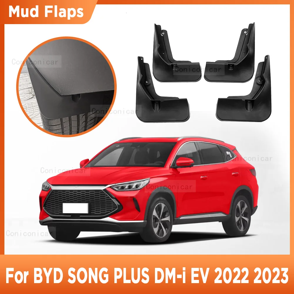 

For BYD SONG PLUS DM-i EV 2022 2023 Car Mudflaps Mud Guards Flaps Splash Guards Mudguards Fender Front Rear Wheel Accessories