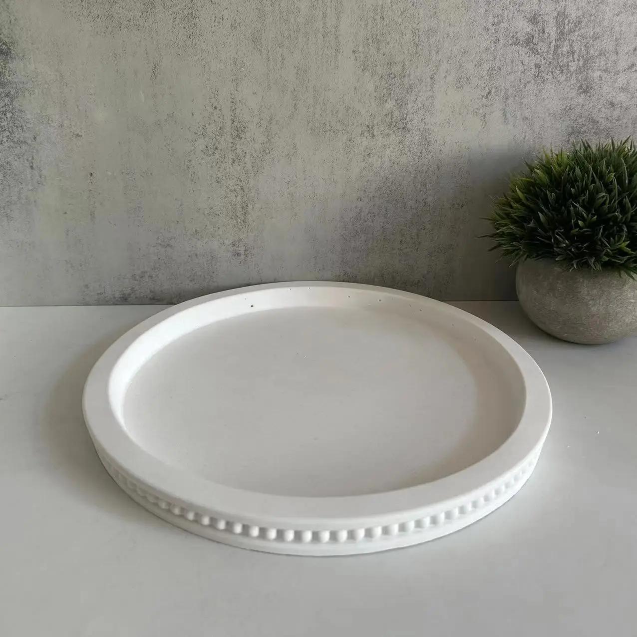 Large Round Plates Candle Trays Silicone Molds DIY Gypsum Aromatherapy Resin Jewelry Oranments Decoration Mold Cement Molds
