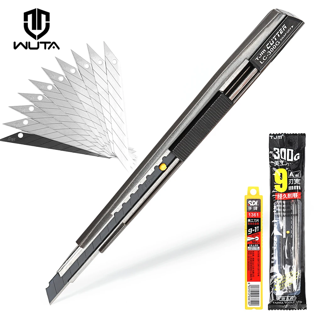 WUTA Sharp Craft Knife Utility Leather Cutter Skin Steel Blades Paper Pen Engraving Knives for Crafts Arts Drawing DIY Cut Tools