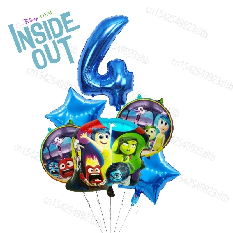 Disney Anime Inside Out 2 Series Party Number Balloon Supplies Birthday Number 0 1 2 3 4 5 6 7 8 9 Balloons Room Decoratrion