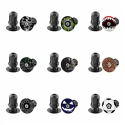 32x26MM Bicycle Handlebar End Caps CNC Aluminium Alloy Bicycle Handlebar Plug 3D Relief Personalized Totem Handlebar Cap