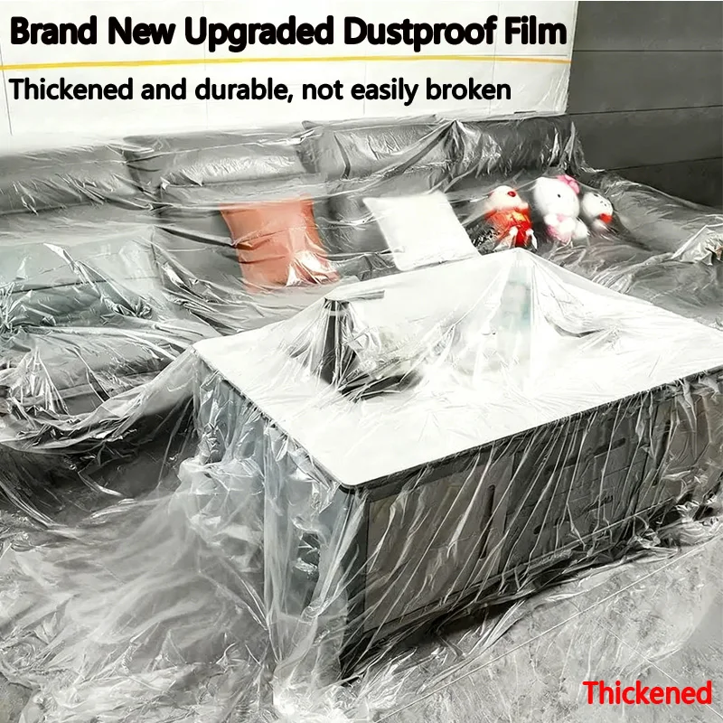 Dustproof cover for dormitories, dustproof cloth to protect furniture, disposable plastic sheet for renovation, full-coverage ho