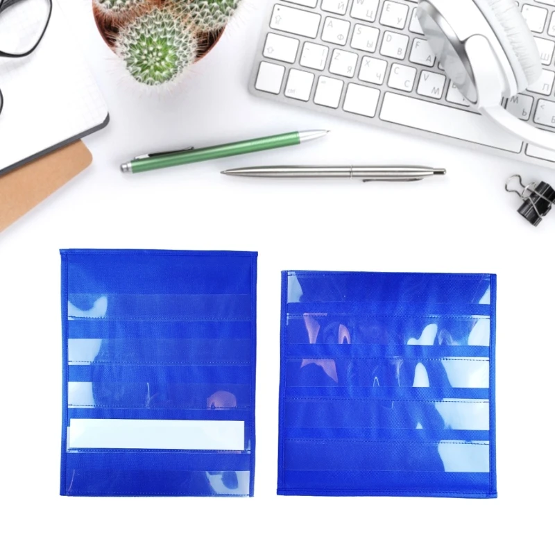 Double Side Pocket Chart Tent and Blank Cards Set Desktop Pocket Chart Calendar