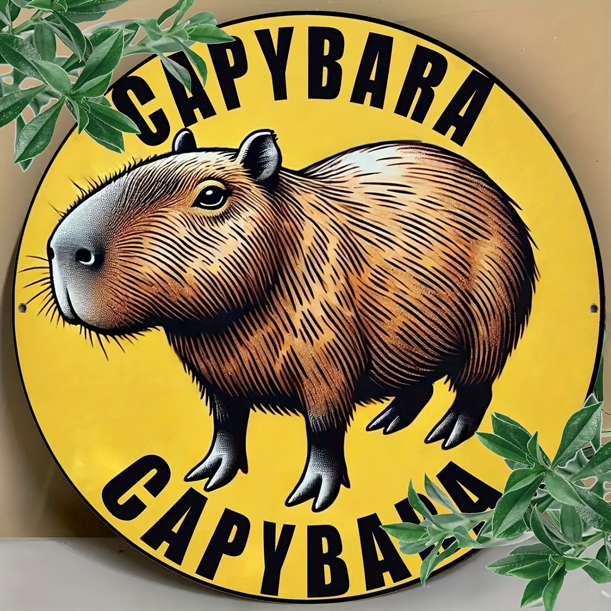 لافتة ألومنيوم كابيبارا العتيقة، عبوة واحدة - لوحة فنية جدارية معدنية متينة للمنزل، البار، ديكور المزرعة، سيج ريترو مضحك داخلي وخارجي