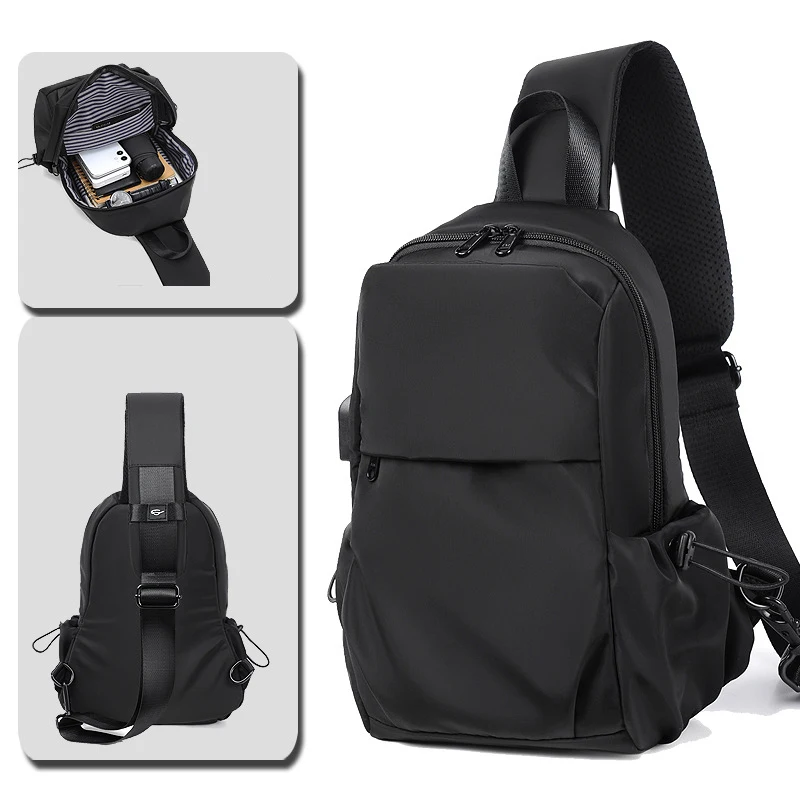 Bolsa de peito masculina nova moda lazer inclinação cruz esportes ao ar livre viagem peito negócios saco à prova dwaterproof água