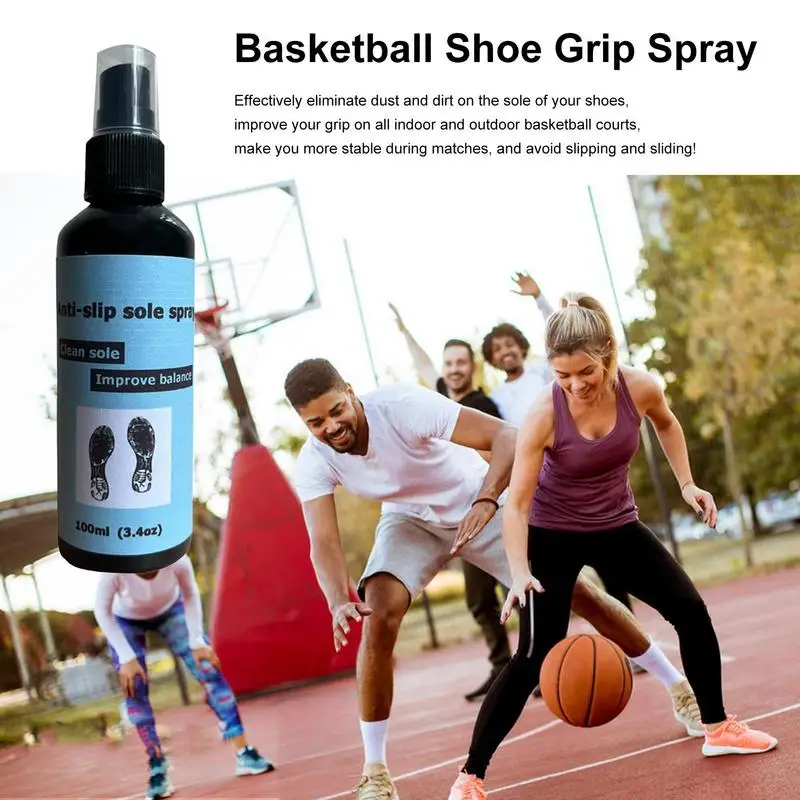 100ml Anti-Slip Sole Spray Spray for Basketball Shoes Shoe Sole Protector Improves Traction Cleans & Rejuvenates Shoe Soles