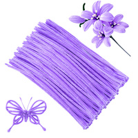 IMZAY 100Pcs Colorful Chenille Stem Pipe Twisted Rod Christmas Party Supplies for Festivals Decorations Home DIY Handcraft Arts