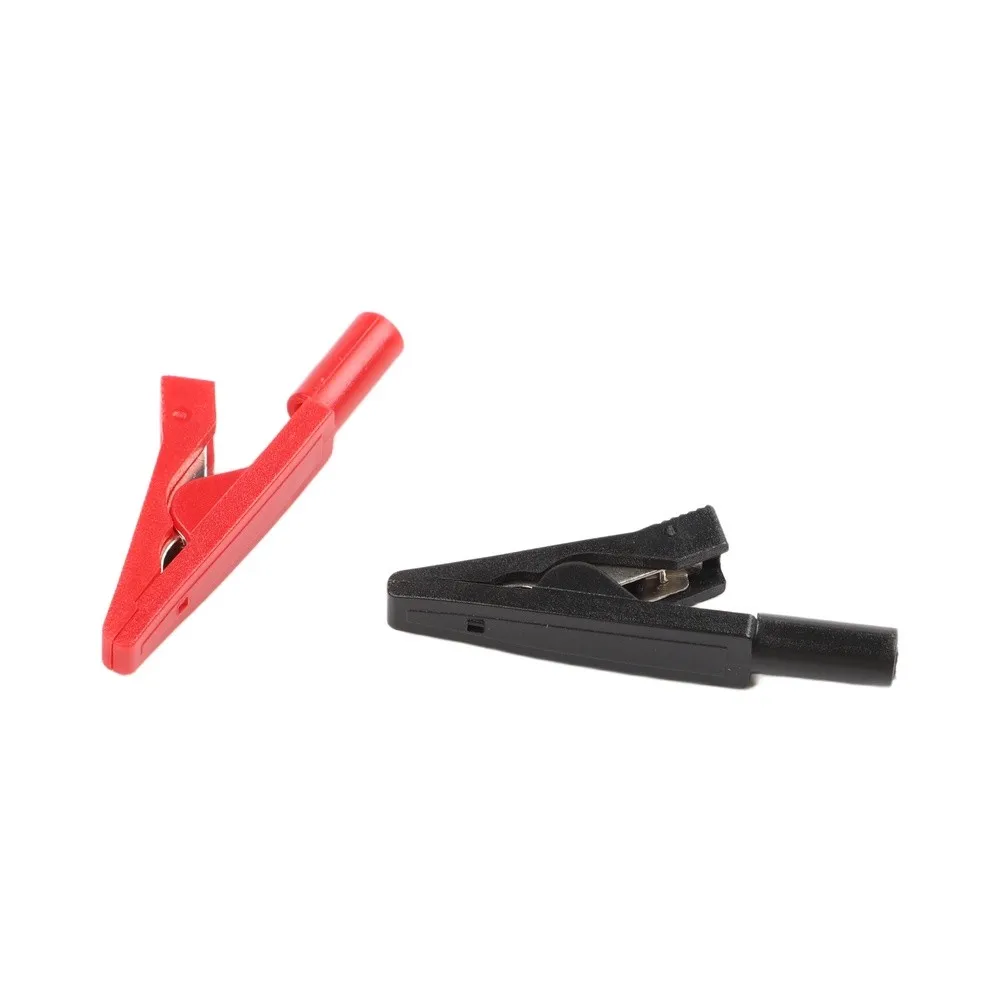Testing 2mm Test Clip Nickel Plated Tip Red 2mm Banana Connector 10A Current Capacity For Alligator Clamp  Testing
