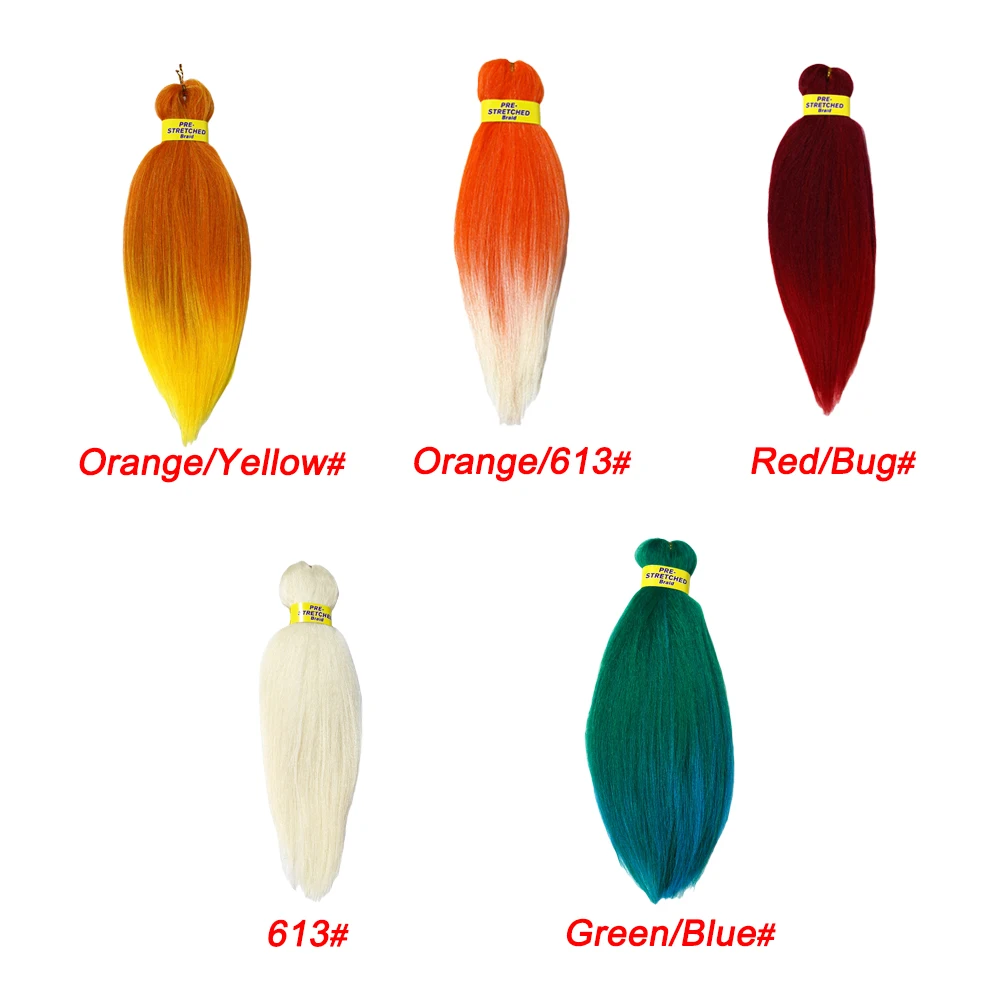 14 بوصة قبل امتدت أومبير جدائل شعر صناعية 50 جرام المهنية لينة الكروشيه جديلة ملحقات سهلة إعداد الماء الساخن #4