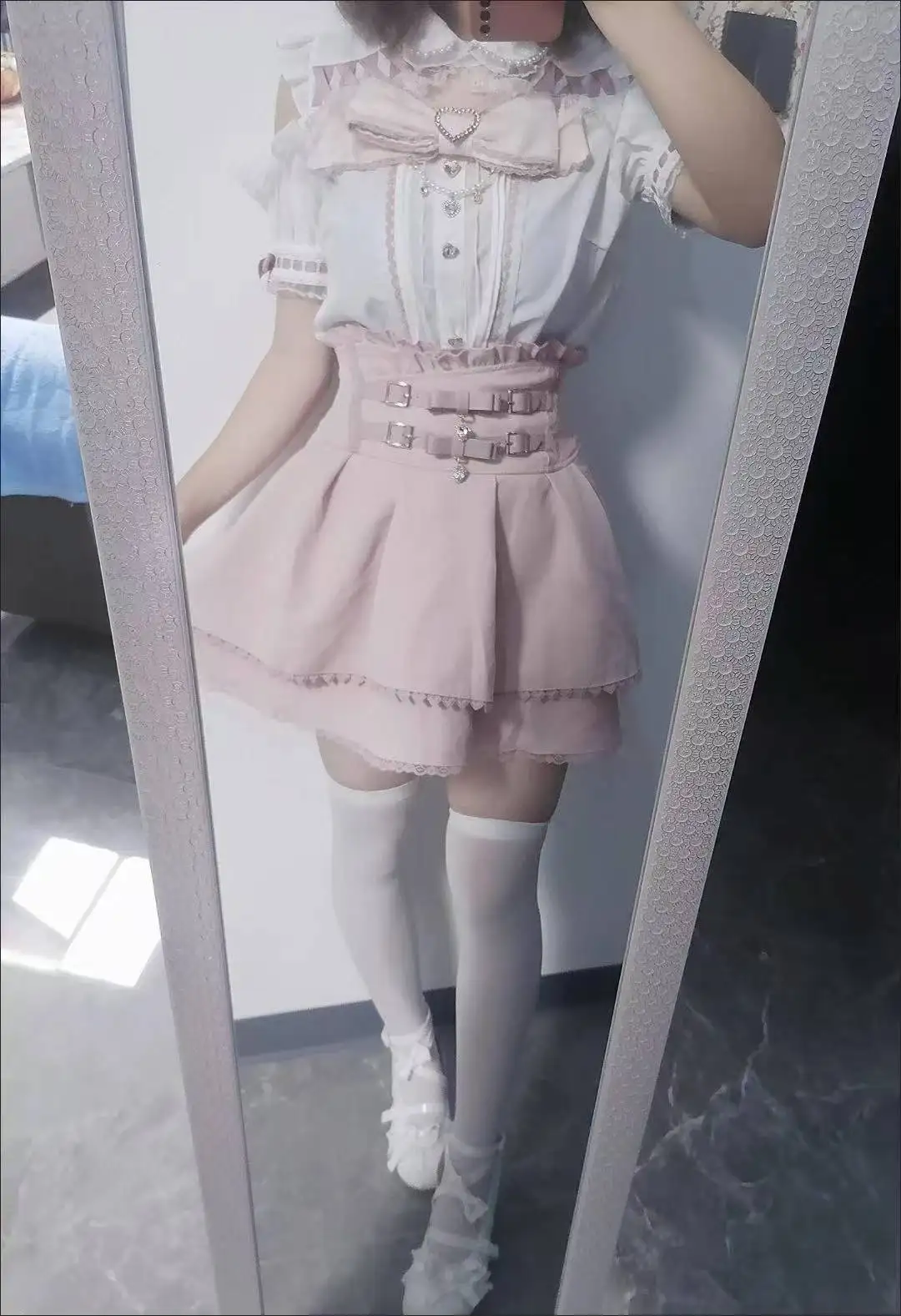 

Woman Sweet Kawaii Lolita Style Skirt Hot Girls Japanese Cute Y2k Mini Skirt High Waist Casual Fashion Skirt Korean Chic