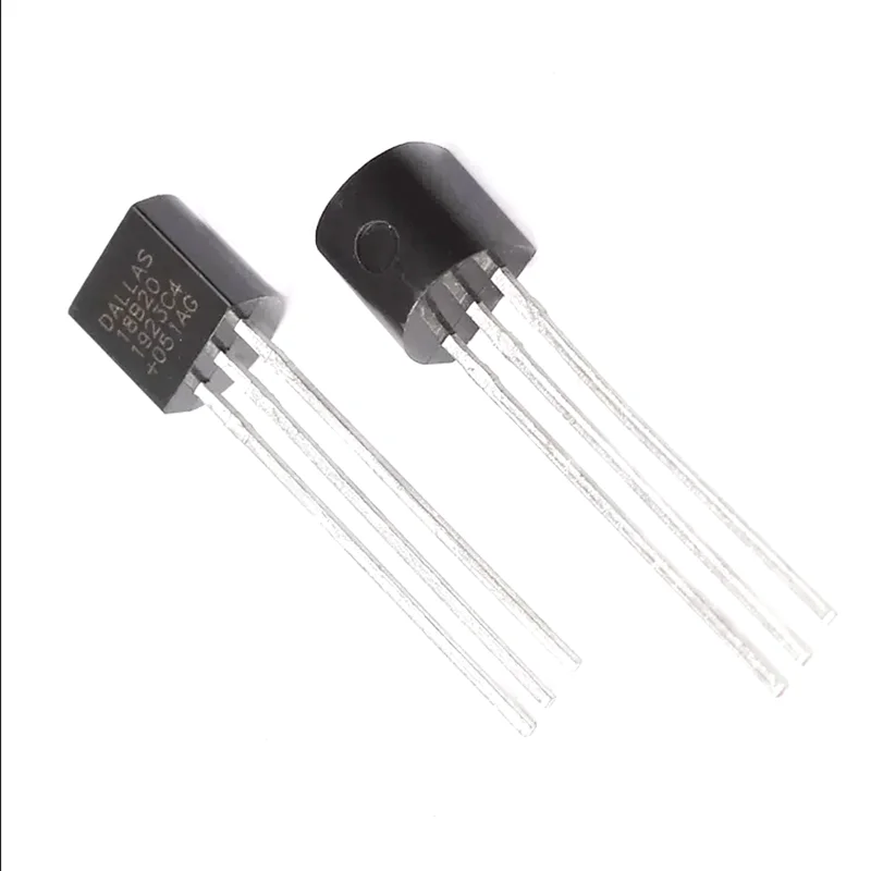 10 unids/lote Sensor chip electrónico DS18B20 TO-92 18B20 chips Sensor de temperatura IC 18b20 en Stock