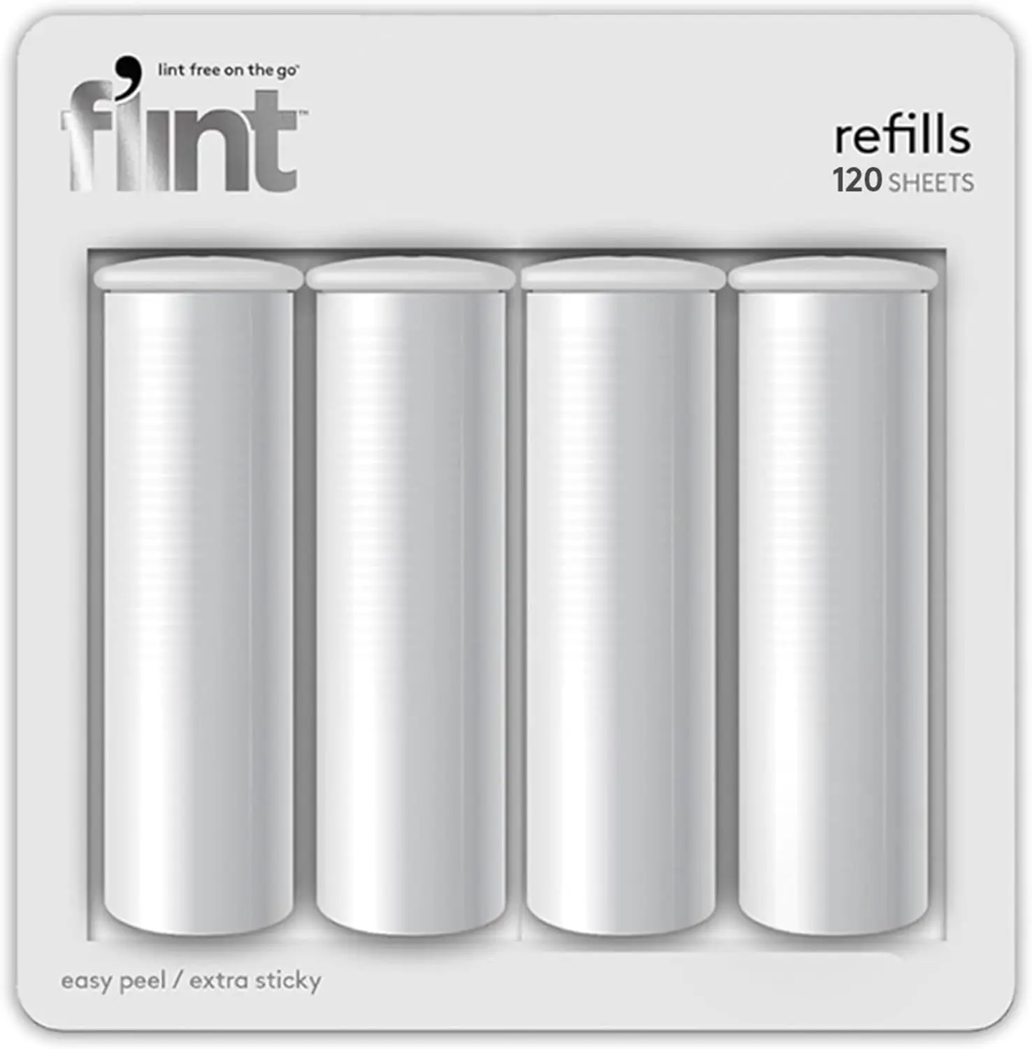 

Extra Sticky Lint Roller Refill, Compatible with Retractable Rollers, Pet Hair Remover - Pack of 4