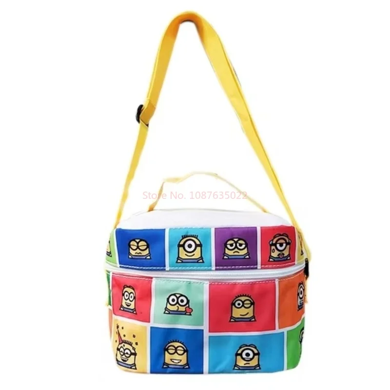 Minions Insulation Bag Oxford Aluminum Foil Insulation Bag Cute Cartoon Lunch Diagonal Bag Student Meal Package