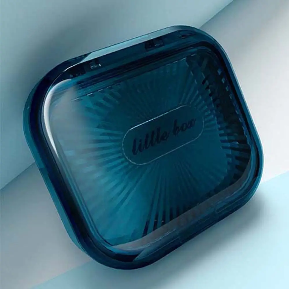 

Solid Color With Partition Plate Transparent Jewelry Box Earring Storage Case Invisible Braces Storage Case Rings Container