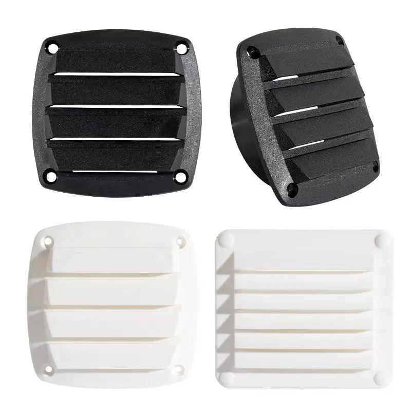 1Pcs RV Vent Cover Replacement Waterproof Nylon Black White Square AC Ventilation Grille for Motorhome Camper Boat Yacht
