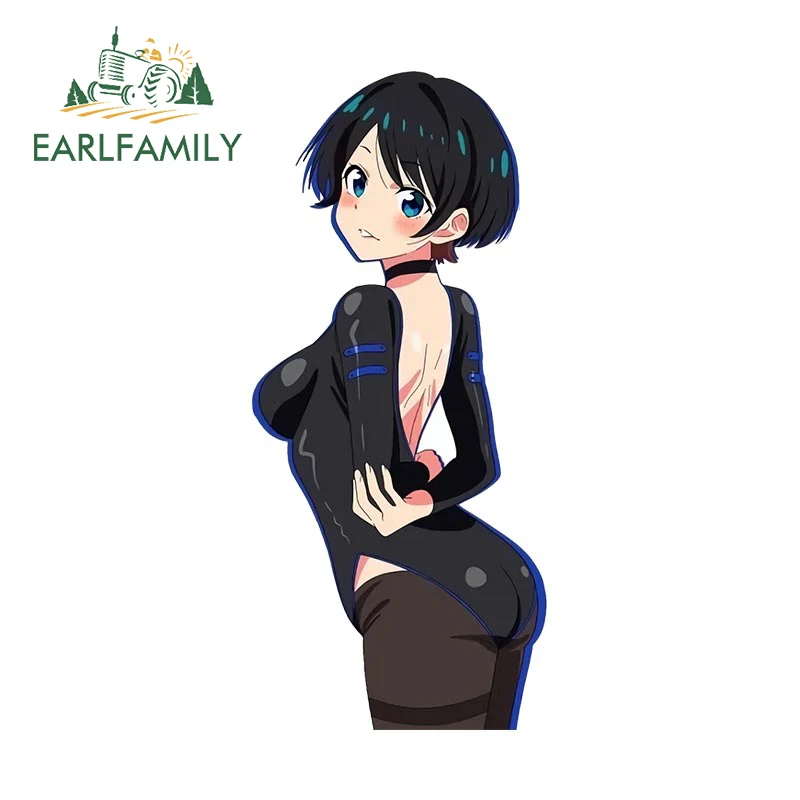 EARLFAMILY 13cm X 5.8cm For Sarashina Ruka Race Suit Car Stickers Anime Waterproof Decals Scratch-Proof Windshield Bumper Decor