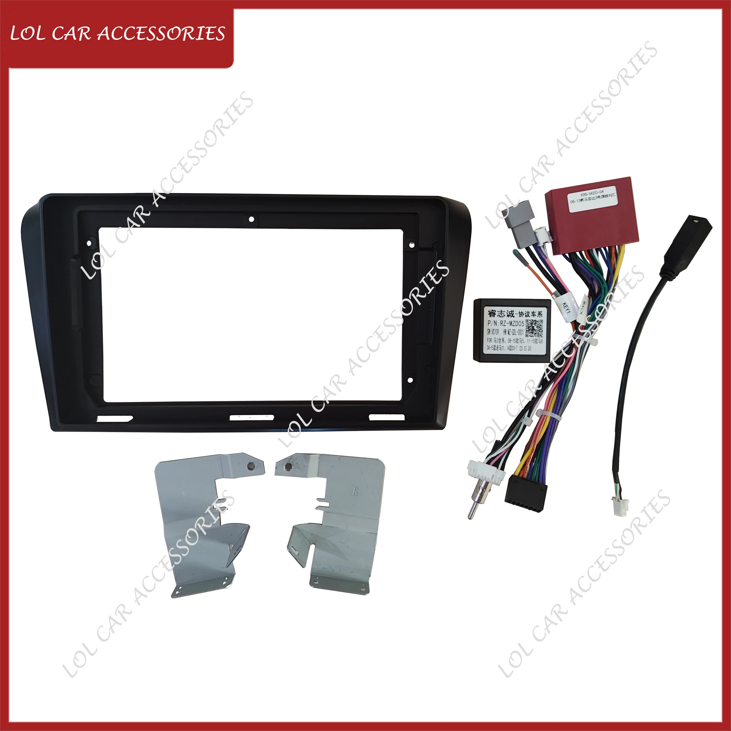 9 Inch For Mazda 3 2004-2009 Car Radio Stereo Android MP5 GPS Player Fascias Panel Frame 2 Din Head Unit Dash Board Cover