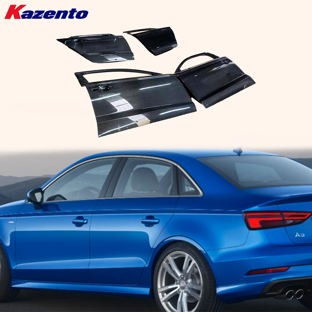 For Audi A3 8V 15-20 Sedan Carbon OE Style 4-Pieces Outter Door Panel Body Kits( Ocean freight is favorable, welcome to inqury)