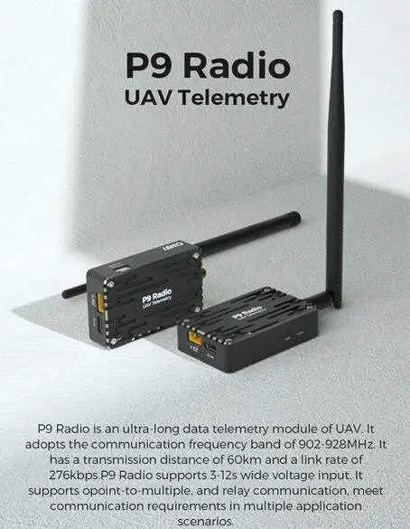 CUAV P9 900 Radio 915 MHz/1000 mW Telemetria radiowa Moduł bezprzewodowy Pix do stacji transmisji danych Pixhack Pixhawk na duże odległości