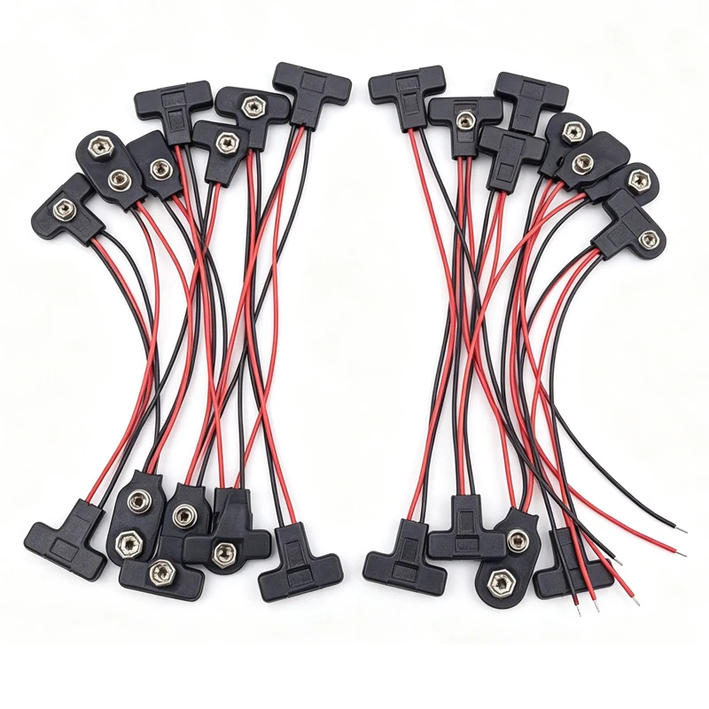 Neues, hochwertiges I-Typ 10-teiliges 9V DC Batterie-Stromkabel mit Stecker, Kabel und Clip-Anschluss für Arduino DIY – Detail 4